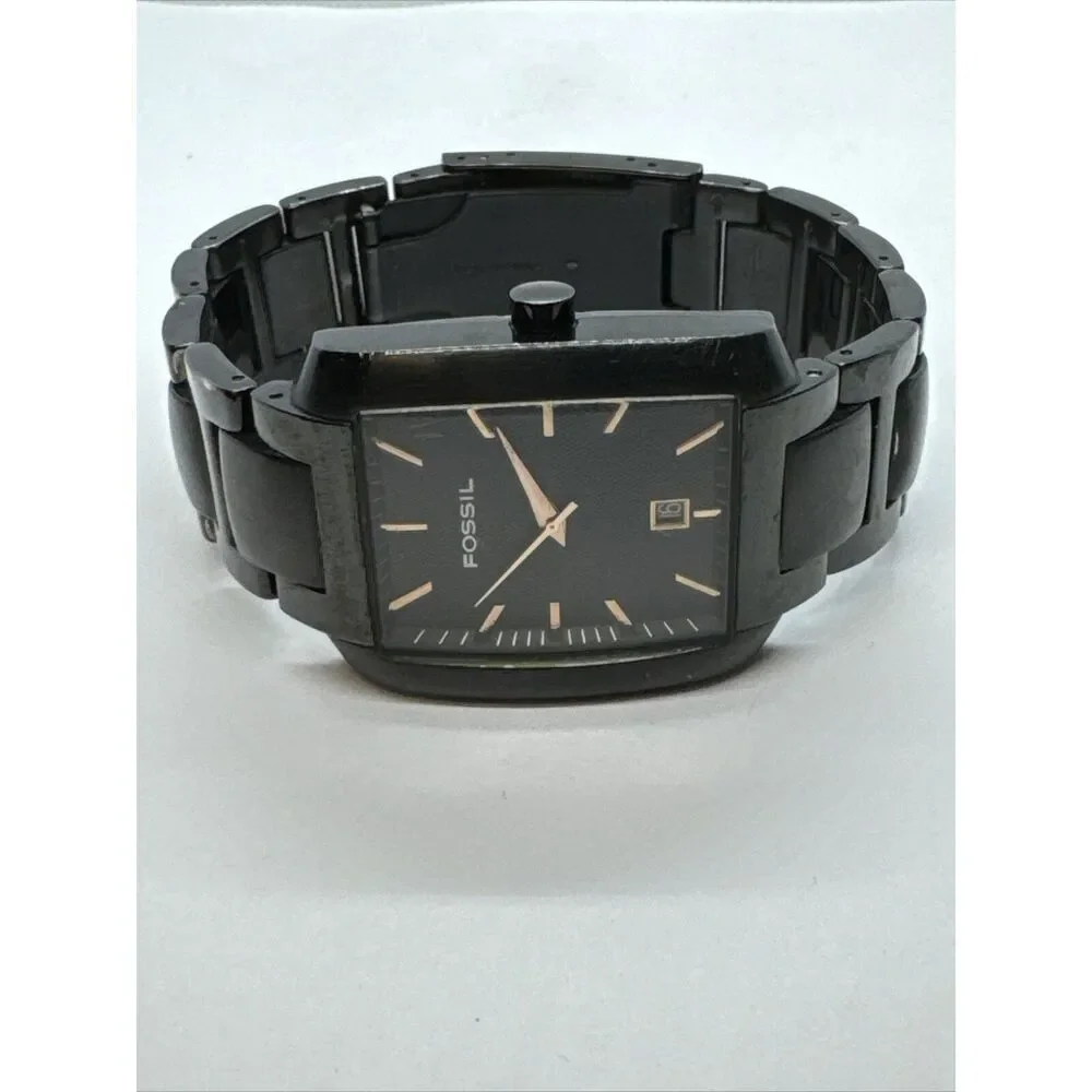 Fossil FS4120 Men's Black Stainless Steel Analog Dial Quartz Wrist Watch JNA343